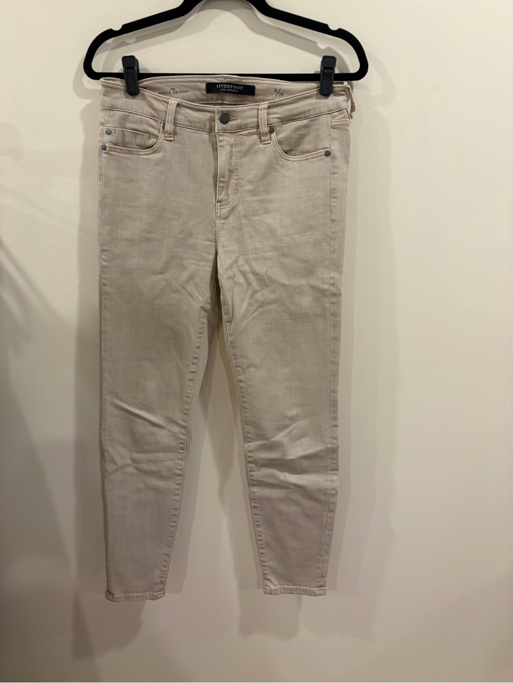 Liverpool Light Beige Skinny Jeans Size 8